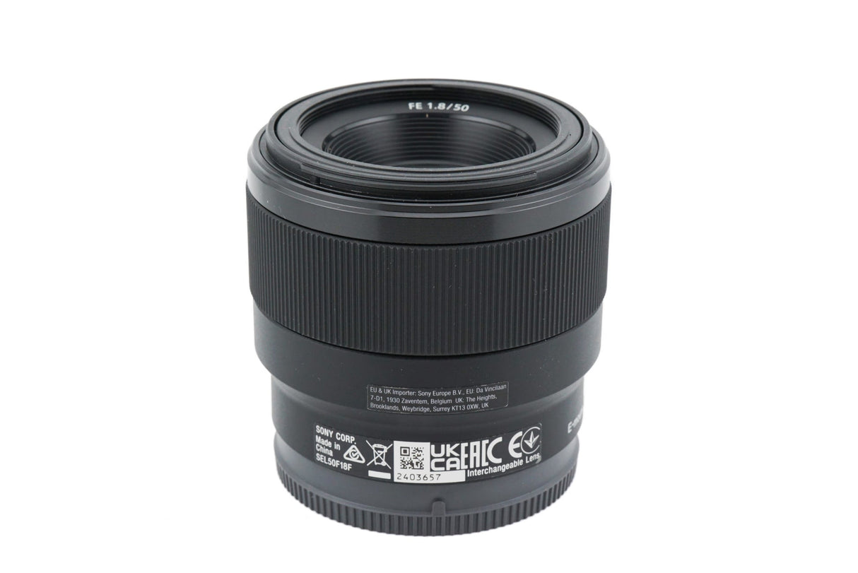 Sony 50mm f1.8 FE - (Montura Sony E-mount) negro