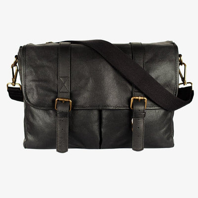 Sac à dos appareil photo Roma Black Waxed Canvas