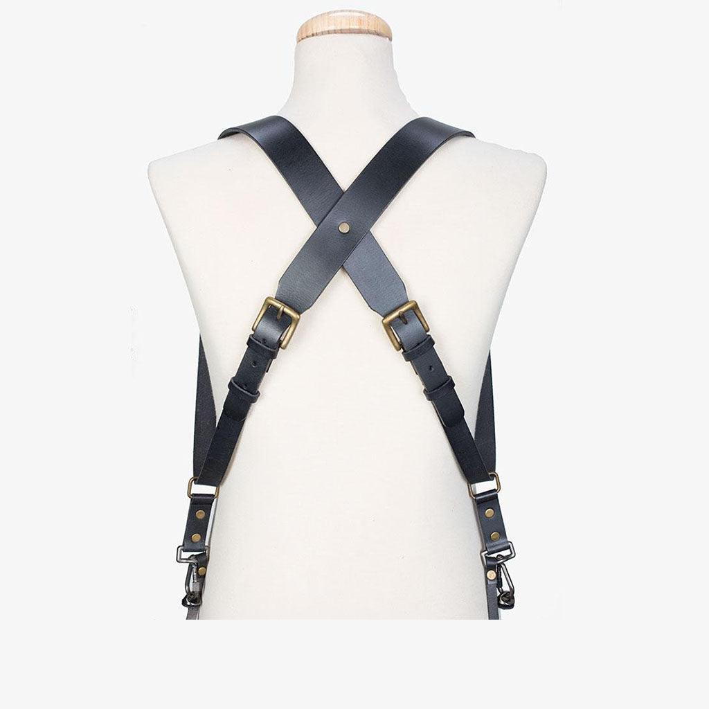 Berlin #701 - Black dual leather camera strap