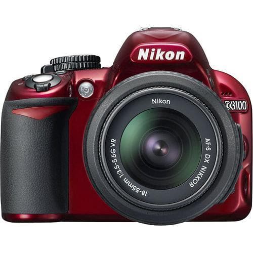 NIkon Réflex D3100 - Rojo + Nikon AF-S DX Nikkor 18-55mm f/3.5-5.6G VR