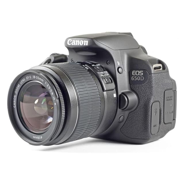 EOS 650D SLR - Black + Canon Canon Zoom Lens EF-S 18-55 mm f/3.5-5-6 IS STM f/3.5-5-6 · imagen principal
