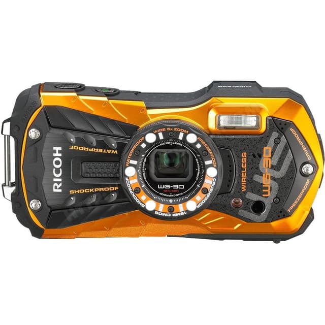 WG-30 Compact Camera - Orange + Ricoh Ricoh Wide Zoom 28-140mm f/3.5-5.5 f/3.5-5.5 · imagen principal