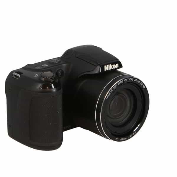 Coolpix L320 Compact Camera - Black + Nikon Nikkor 26X Wide Optical Zoom ED VR 22.5-585mm f/3.1-5.9 f/3.1-5.9