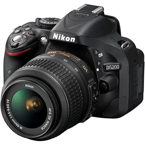 Réflex D5200 - Negro + Nikon AF-S DX Nikkor 18-55mm f/3.5-5.6G ED f/3.5-5.6 · imagen principal