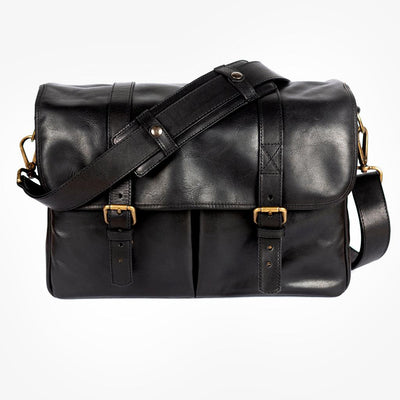 Sac à dos appareil photo Roma en cuir noir