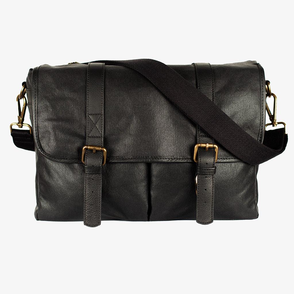 Sac à dos appareil photo Roma Black Waxed Canvas · main image