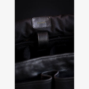 Roma Black Waxed Canvas Camera Bag