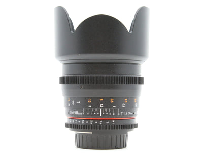Samyang 50mm T1.5 VDSLR AS UMC - Monture Nikon