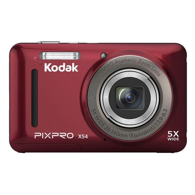 PIXPRO X54 Appareil Photo Compact - Rouge + Kodak PIXPRO Zoom Asphérique 28-140 mm f/3.9-6.3 · image principale