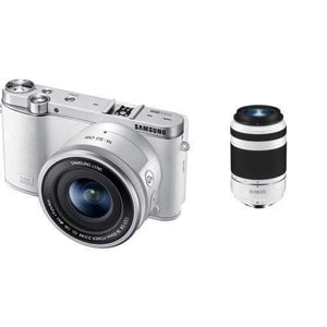 NX3000 - White + Samsung NX 16-50mm f/3.5-5.6 Power Zoom ED OIS + 50-200mm f/4.0-5.6 ED OIS III f/3.5-5.6 + f/4-5.6