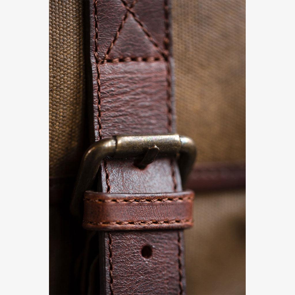 Berlin Olive Green Waxed Canvas Camera Bag