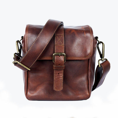 Sac à dos appareil photo en cuir cognac Berlin