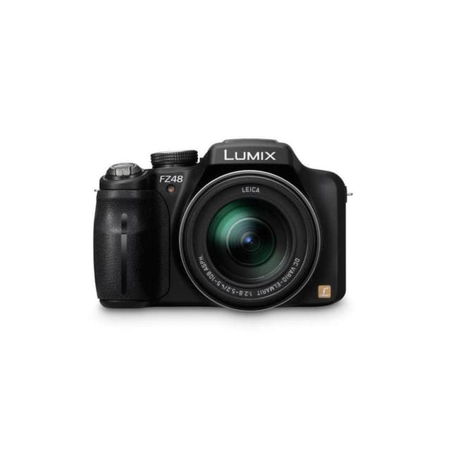 Lumix DMC-FZ48 Compact Camera - Black + Panasonic Leica DC Vario-Elmarit 4.5-108mm f/2.8-5.2 ASPH f/2.8-5.2  · main image