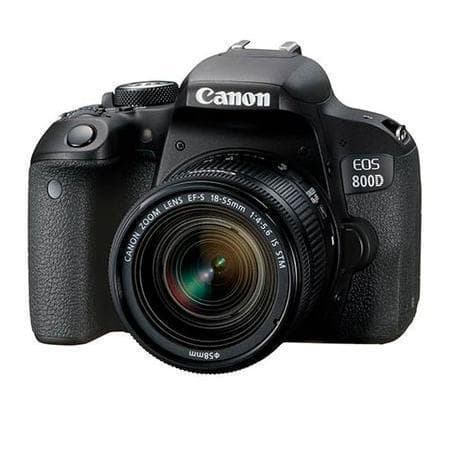 EOS 800D SLR - Black + Canon Canon EF-S 18-55 mm f/4-5.6 IS STM f/4-5.6