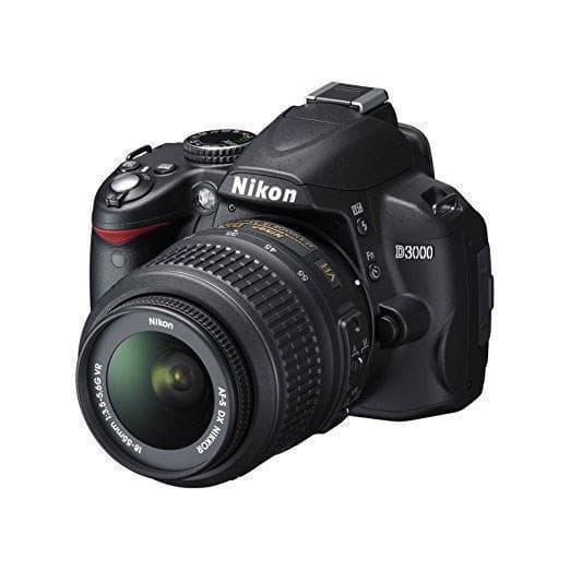 SLR D3000 - Black + Nikon Nikon AF-S DX 18-55 mm f/3.5-5.6 G VR f/3.5-5.6 GVR · imagen principal