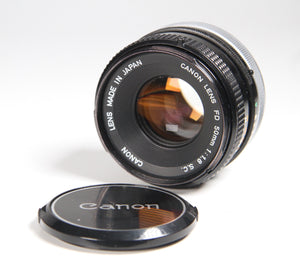 Canon FD 50mm 1:1.8 S.C. Lunghezza focale fissa solo per telecamere analogiche