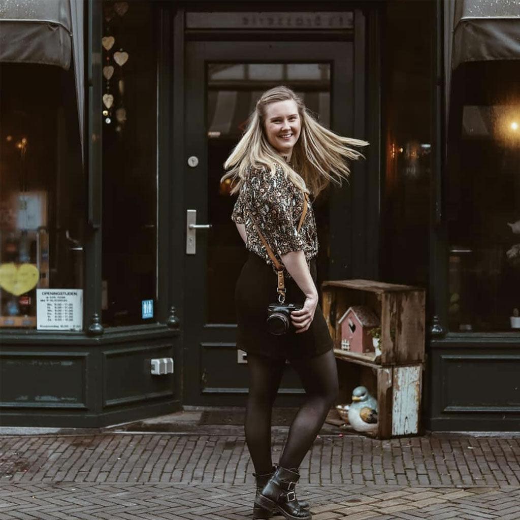 Berlin #603 - Tanned sling leather camera strap